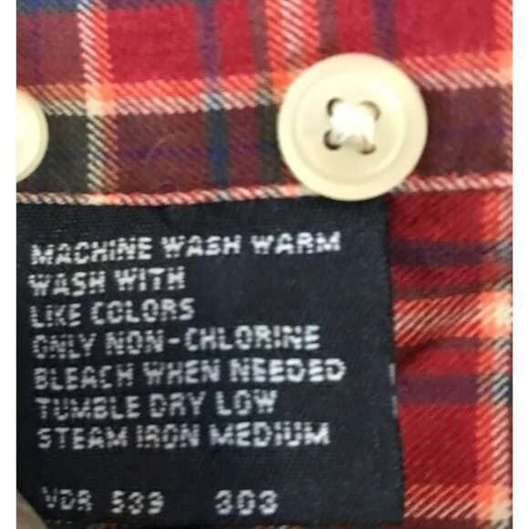 Nautica Mens Red Plaid Button-Down Shirt XXL 100% Cotton Long Sleeve Classic Fit - Picture 3 of 6